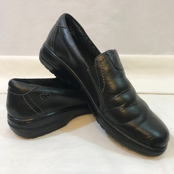 Nurse Mates Black Leather Meredith Work Shoe - Picture 1 of 10